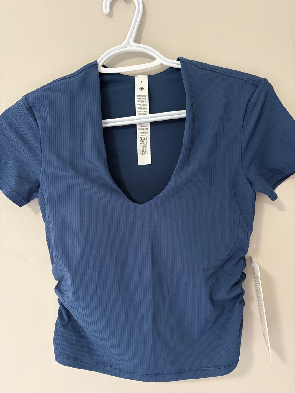 Lululemon Ribbed V-Neck Short Sleeve Top